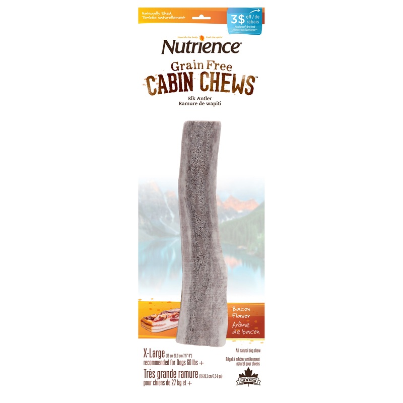 Nutrience Cabin Chews Elk Antler - X-Large Split - Bacon - 19-20.3 cm