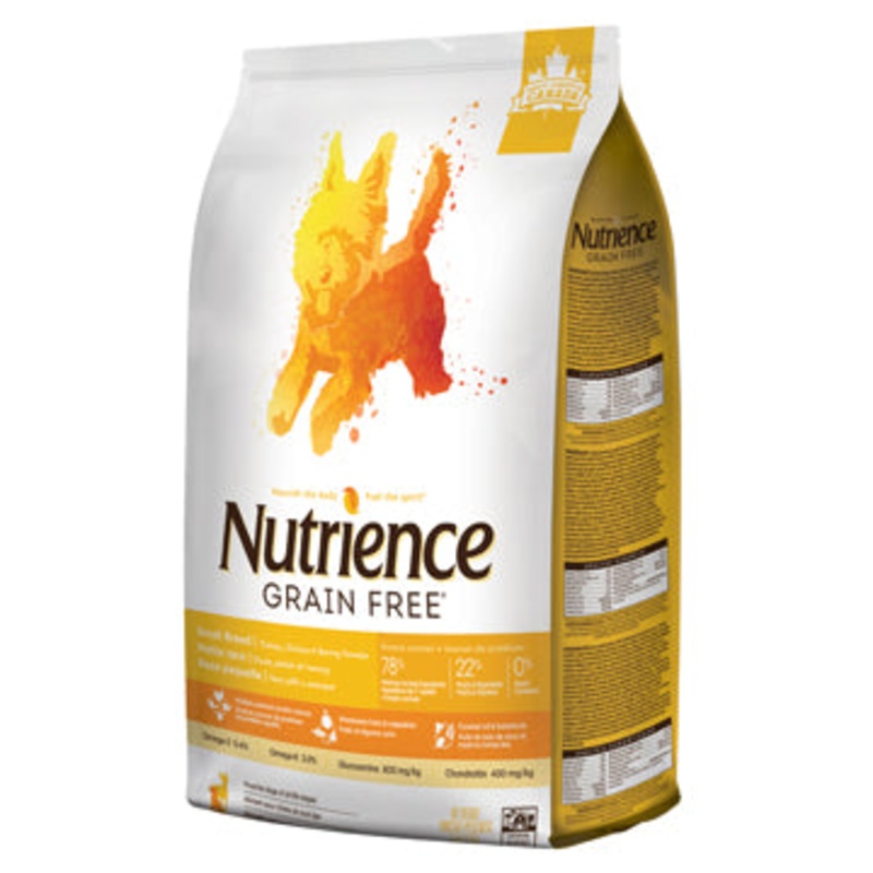 Nutrience Grain Free for Small Breed  Turkey, Chicken & Herring - 5 kg (11 lbs)