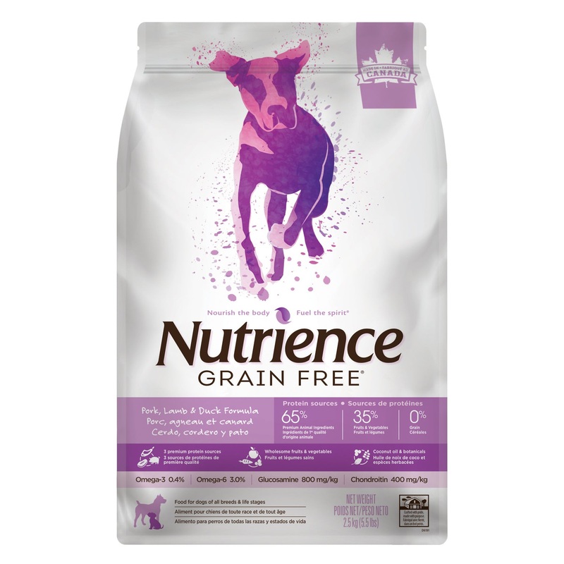 Nutrience Grain Free Pork, Lamb & Duck Formula - 2.5 kg (5.5 lbs)