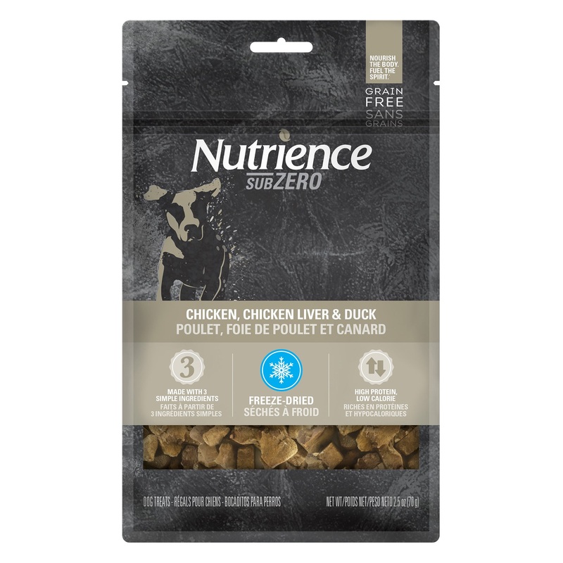 Nutrience Grain Free Subzero Freeze-Dried Fraser Valley Treats - Chicken, Chicken Liver and Duck Liver - 70 g (2.5 oz)