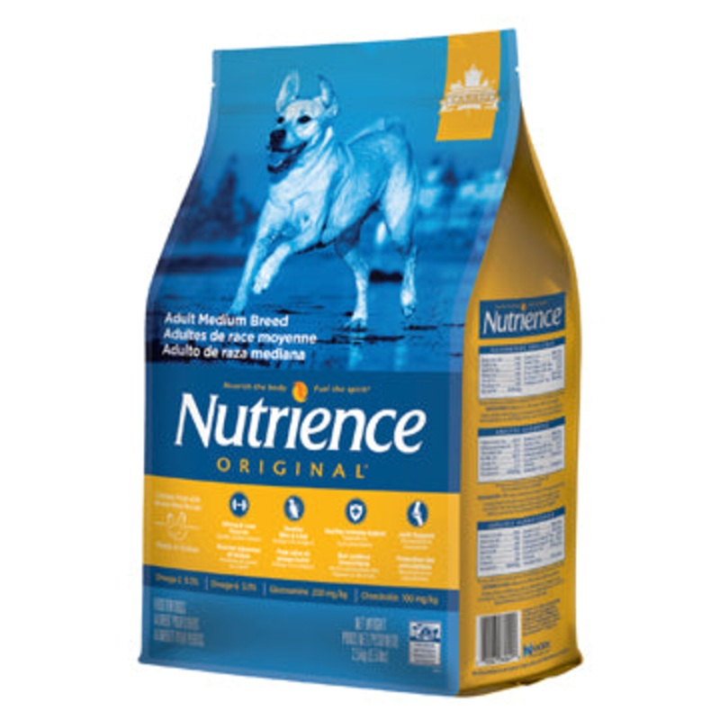 Nutrience Original Adult Medium Breed - Chicken Meal with Brown Rice Recipe - 2.5 kg (5.5 lbs)