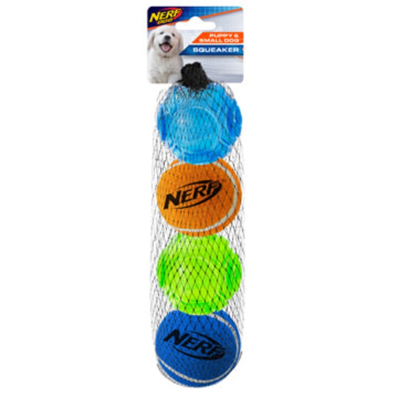 Puppy TPR Sonic-Tennis Ball 4pk (4478)