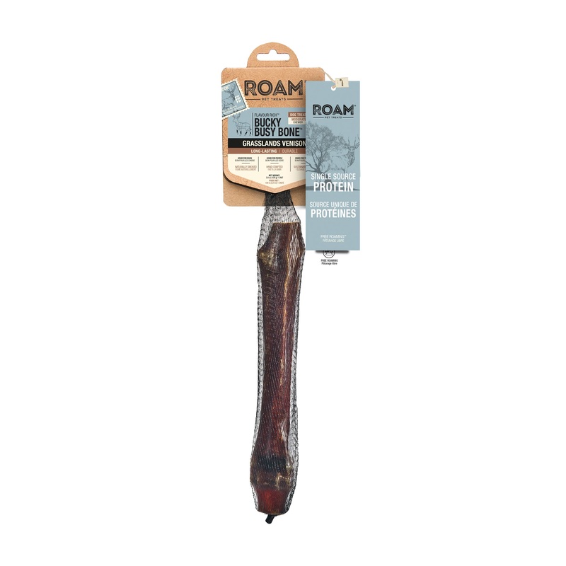 Roam Bucky Busy Bone - Grassland Venison, 1pc - 108 g (3.8 oz)