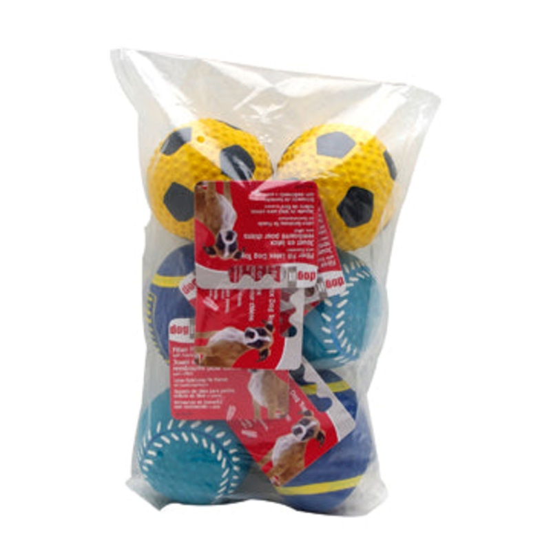 Dogit Stuffed Latex Fun Toys with squeaker - Assortment of 6 units