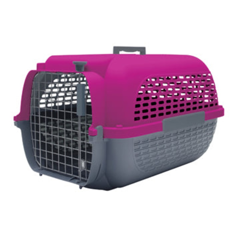Dogit Voyageur Dog Carrier - Fuchsia-Charcoal - Small - 48.3 cm L x 32.6 cm W x 28 cm H (19 in x 12.8 in x 11 in)