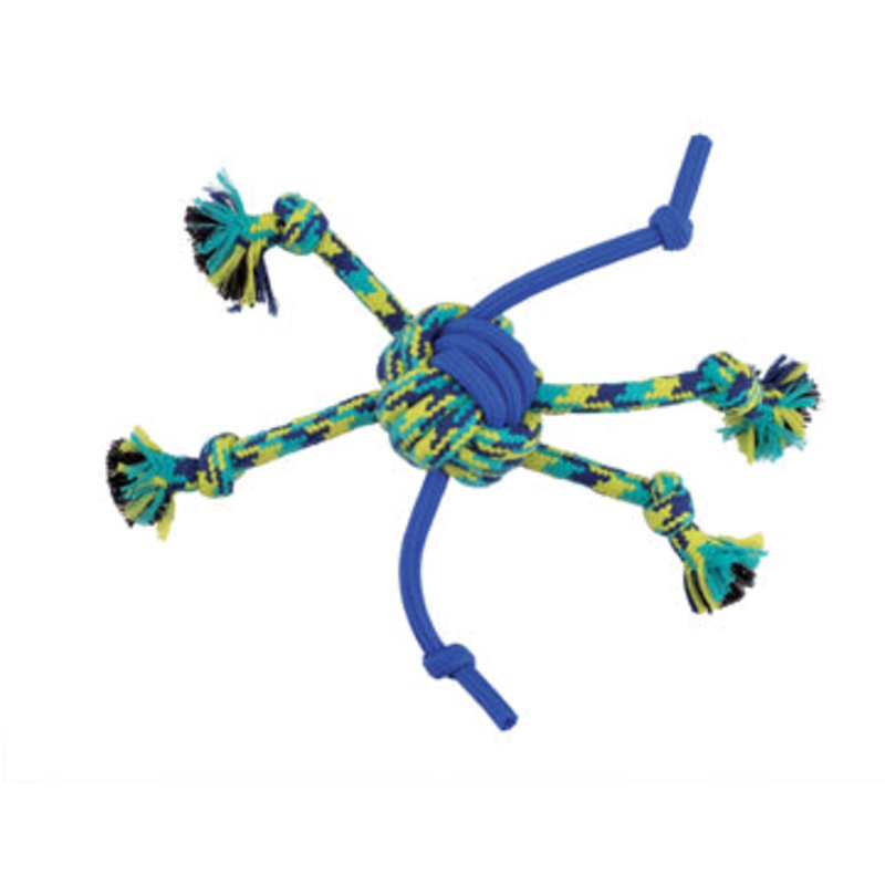 K9 Fitness by Zeus Rope and TPR Spider Ball - 30.48 cm dia. (12 in dia.)