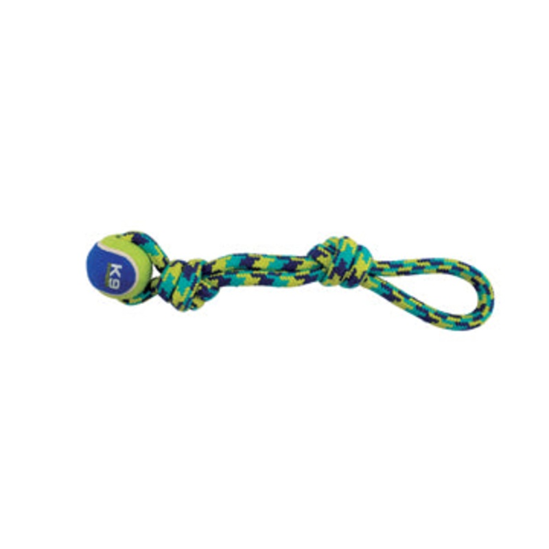 K9 Fitness by Zeus Rope Tug with Tennis Ball - 43.2 cm (17 in)