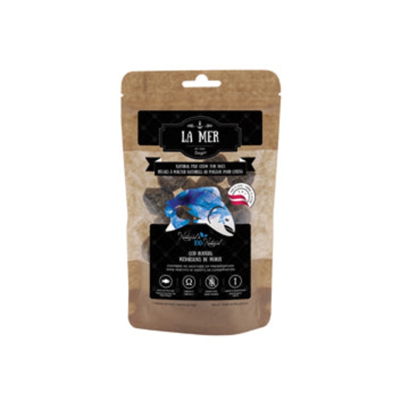 La Mer by Dogit Natural Fish Chew for Dogs - Cod Rounds - 90 g (3.2 oz)