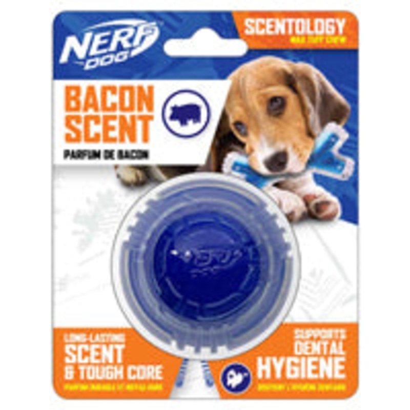 Nerf Dog Scentology Ball - Bacon Scent - Blue - Diam. 6.3 cm (2.5 in)