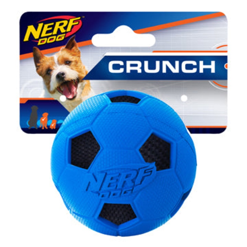 Nerf Dog Soccer Crunch Ball, Small, 2.5in