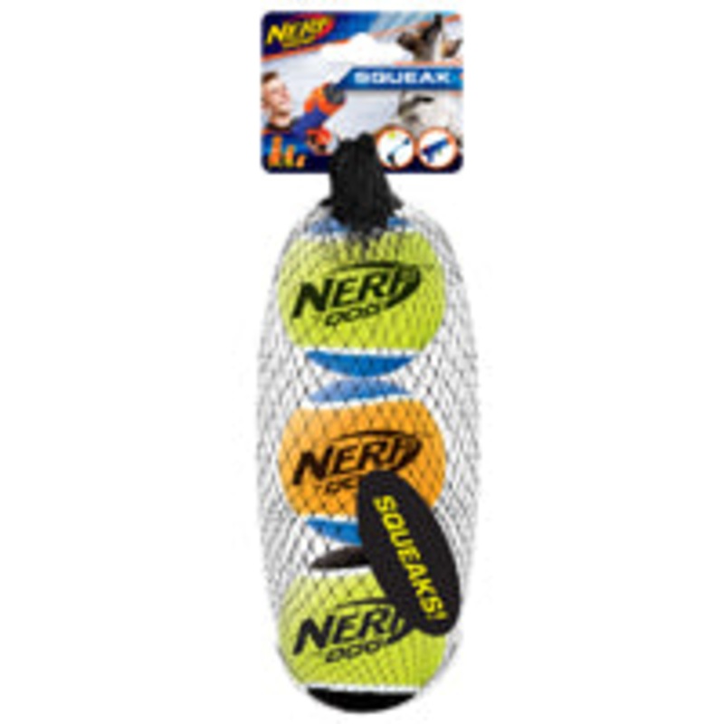 Nerf Dog Tennis Ball,Med,2.5in, 3pk-5421