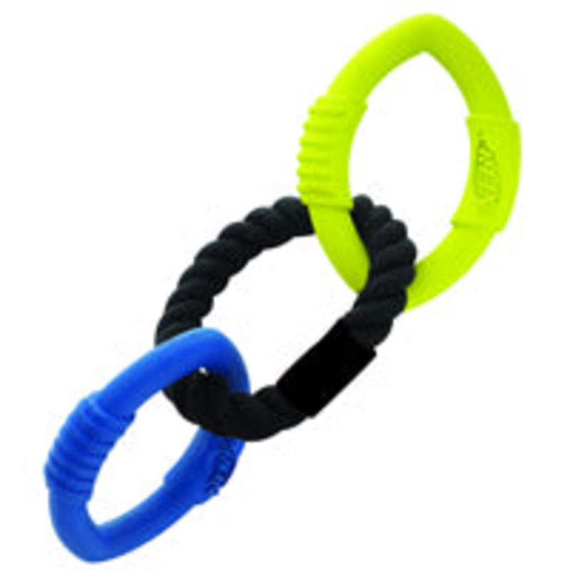 Nerf Dog Three Ring Tug - 22.9 cm (9 in)