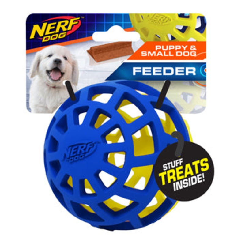 Nerf Puppy Exo Ball, Blue & Green  3.75 in