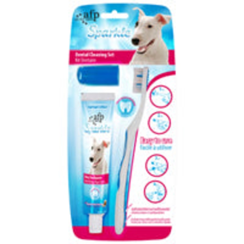 All for Paws Sparkle Dental Combo Pack (Brush/Finger Brush/Vanilla Ginger Toothpaste)