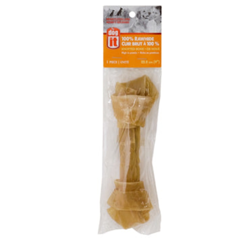Dogit 100% Rawhide Knotted Bone - 22.8 cm (9 in)  1 pack