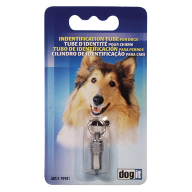 Dogit Chrome Dog Identification Tube