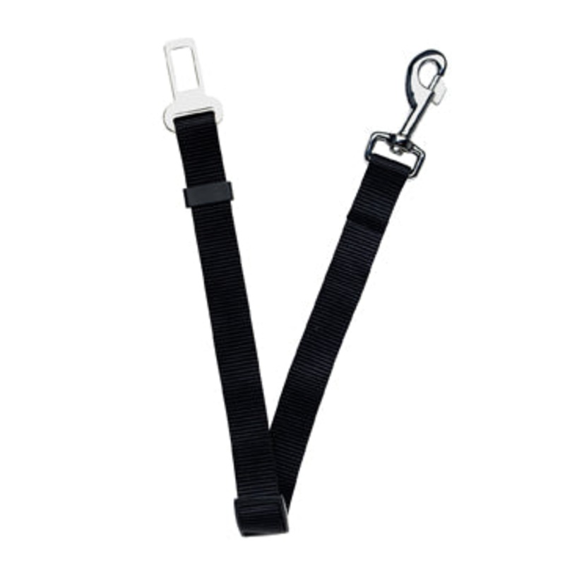 Dogit Dog Car Safety Belt - Black - 25 mm x 55 - 87 cm (1in x 21.6in - 34.3in)
