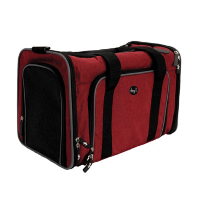 Dogit Explorer Soft Carrier Expandable Carry Bag - Burgundy
