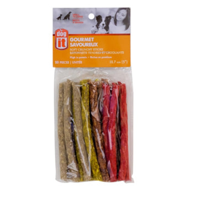 Dogit Gourmet Rawhide Soft Crunchy Sticks - 12.7 cm (5 in) 20 pack