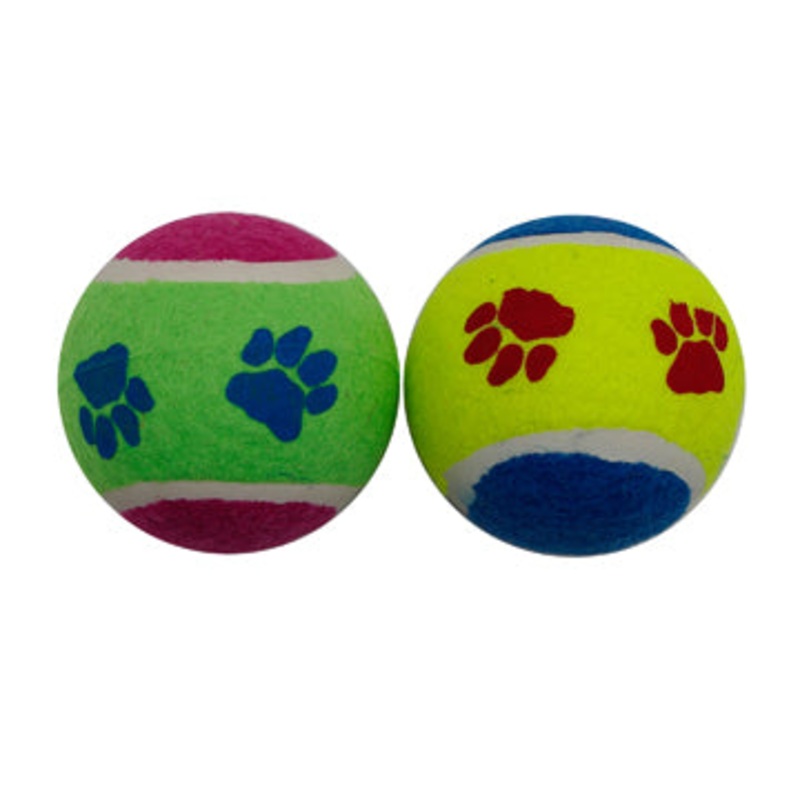 Dogit Paw Prints Tennis Balls - 10 x 7 cm (4in x 2.8in)