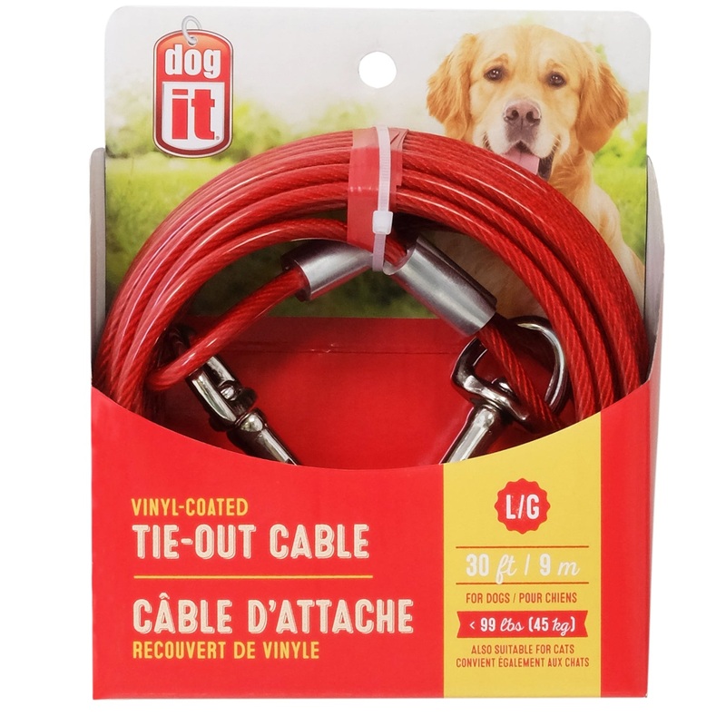 Dogit Pet Tether Dog Tie-out Cable - Large - 9 m (30 ft)