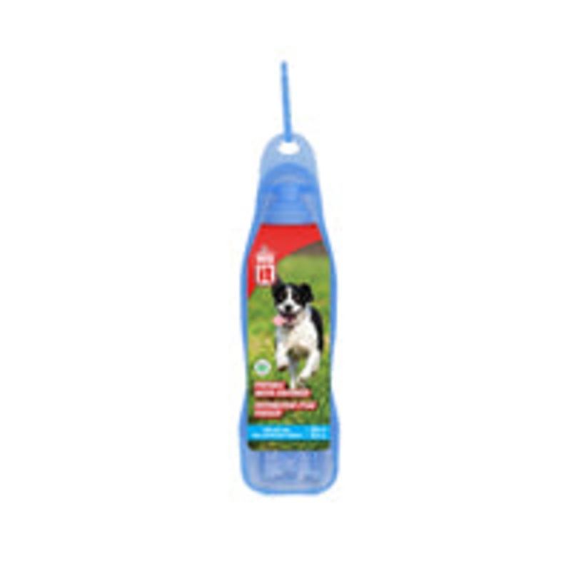 Dogit Portable Water Dispenser - Blue Tray with 500 mL (16.9 oz) Pet Bottle