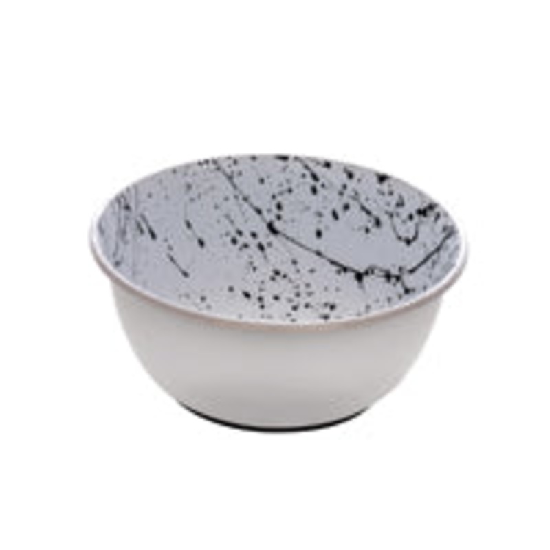 Dogit Stainless Steel Non-Skid Dog Bowl - Black & White Splash - 500 ml (17 fl.oz.)