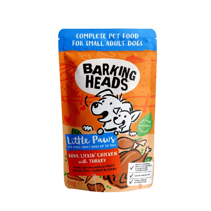 BARKING HEADS Little Paws Bowl Lickin' Chicken