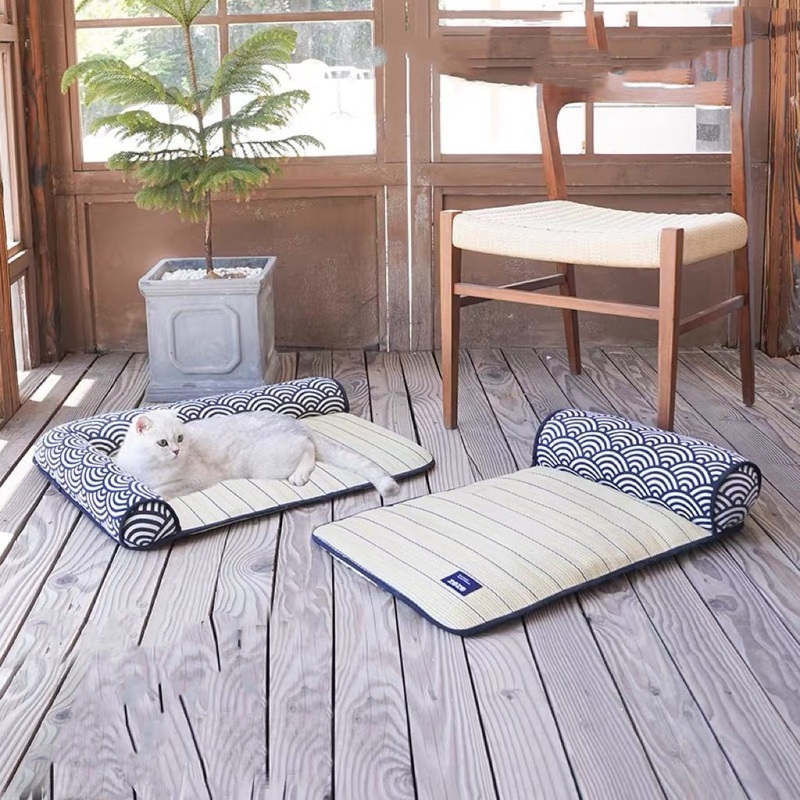 ZEZE Seigaiha Summer Tatami Pet Mat