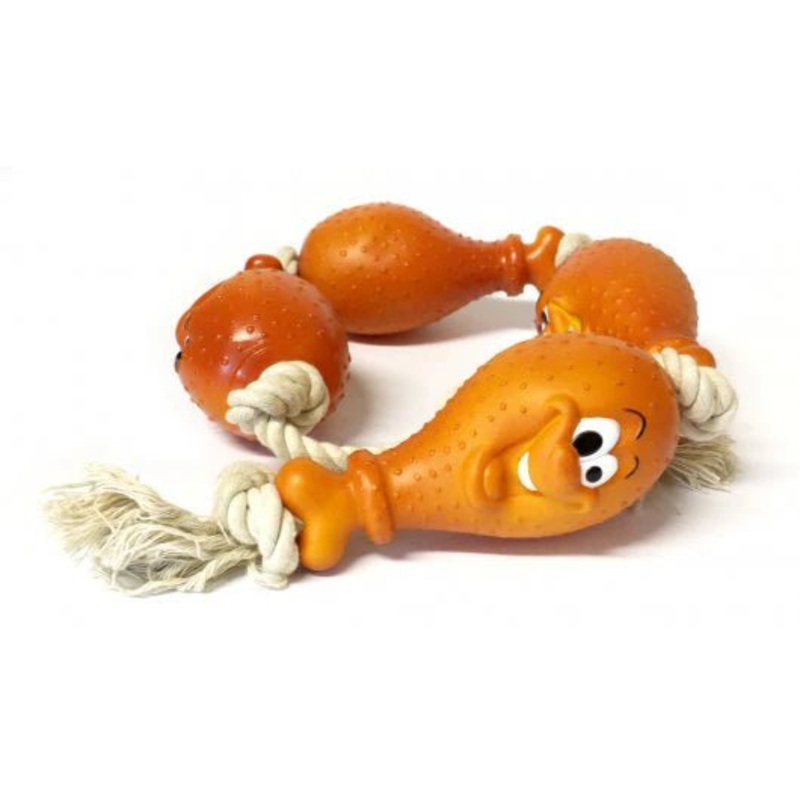 CLASSIC Vinyl Chicken Rope Tug