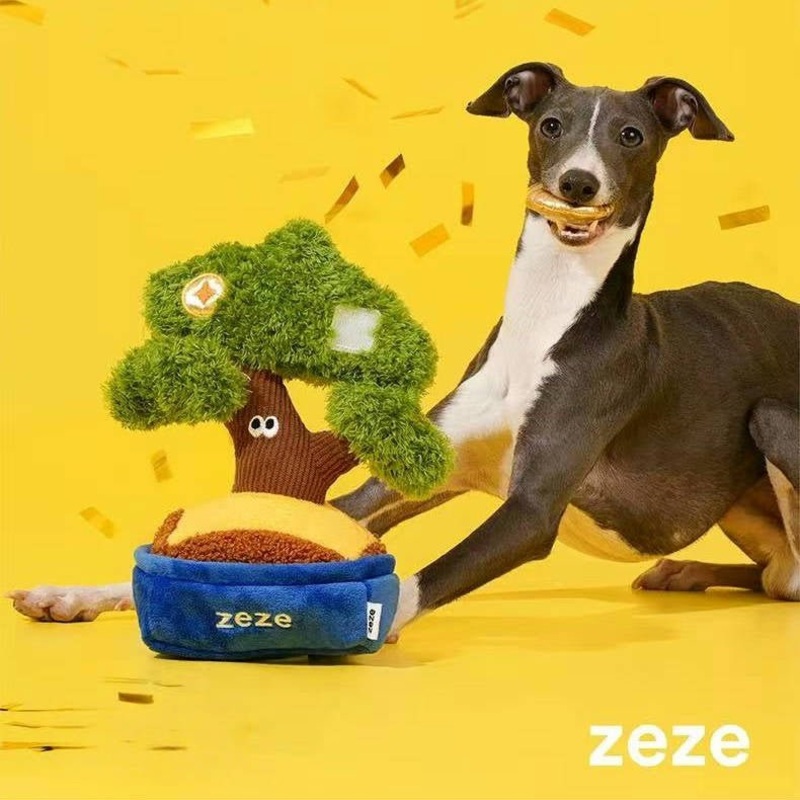 ZEZE Good Fortune Money Plant Enrichment Dog Toy
