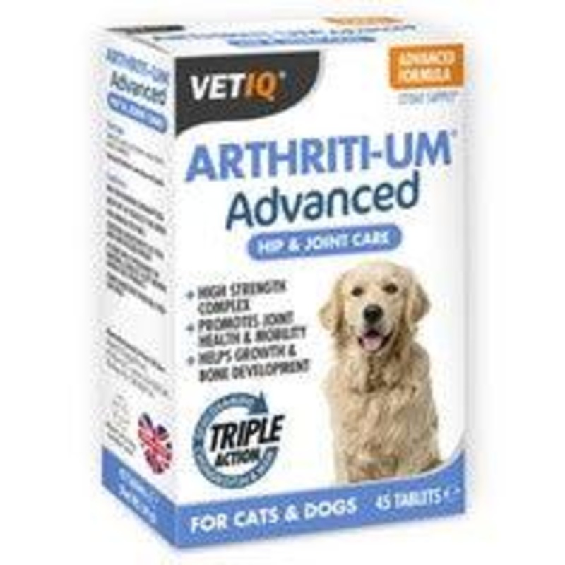 VETIQ Arthriti-UM Advanced Care for Cats and Dogs (Box of 45 Tablets)