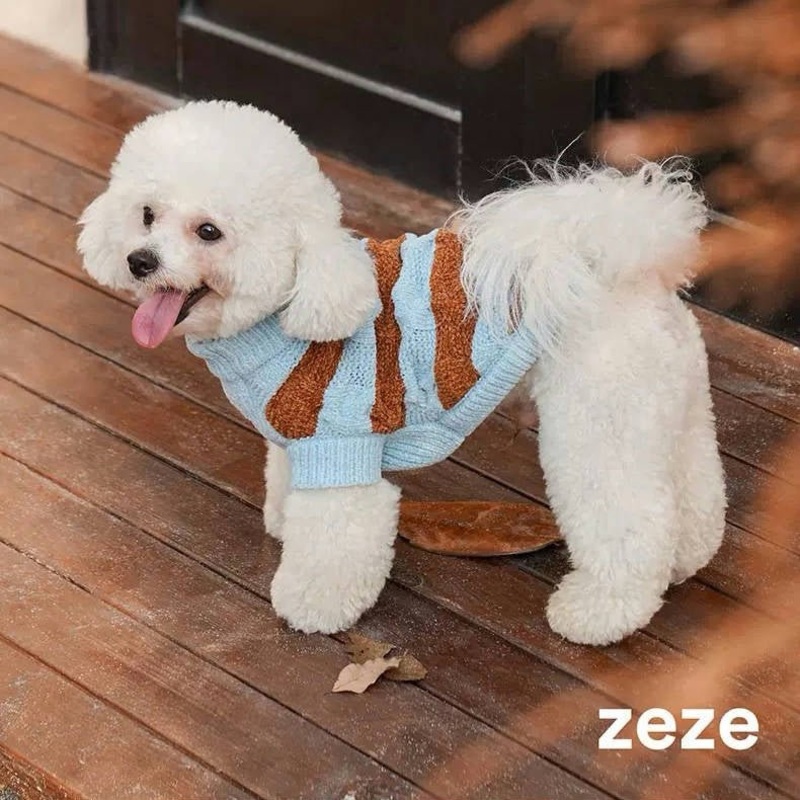 ZEZE Warmth Striped Pet Sweater
