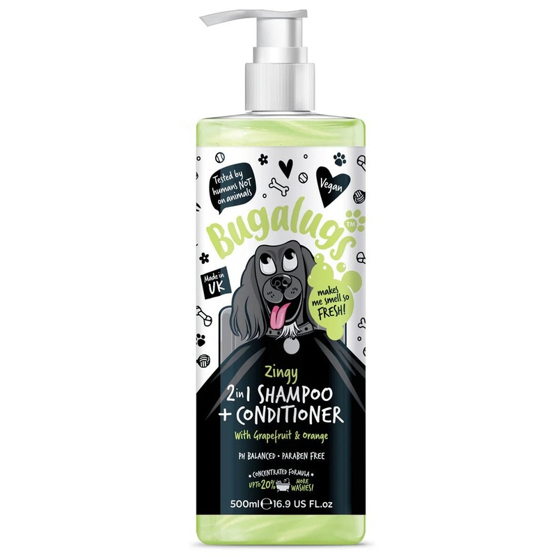 BUGALUGS Dog Zingy 2 in 1 Shampoo + Conditioner Grapefruit and Orange