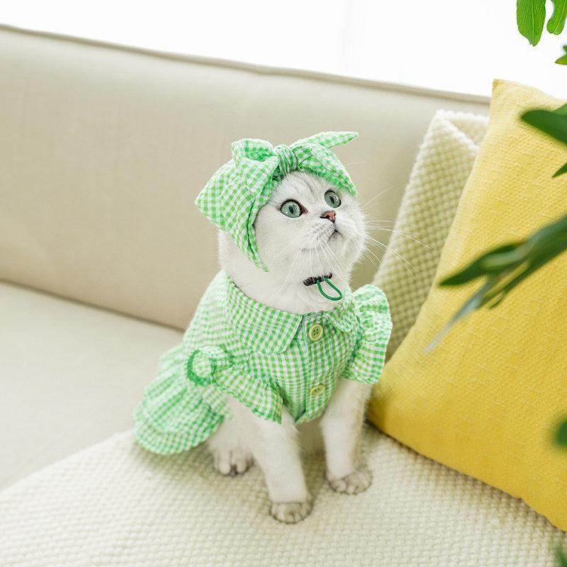 ZEZE Green Checked Hat & Dress Suit