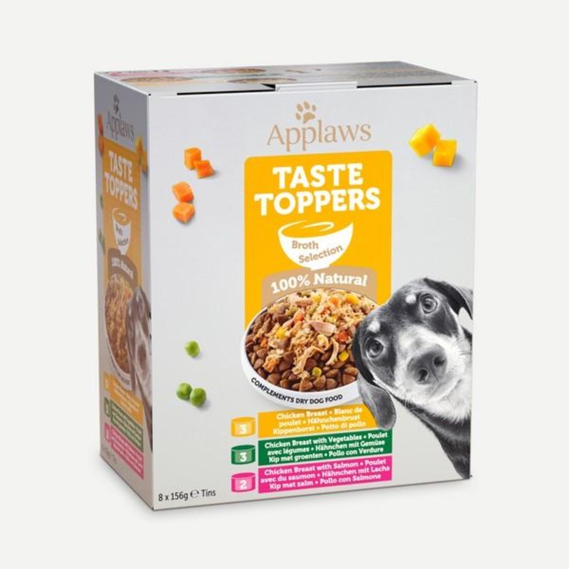 APPLAWS Dog Taste Toppers Broth Sellection 8x156g