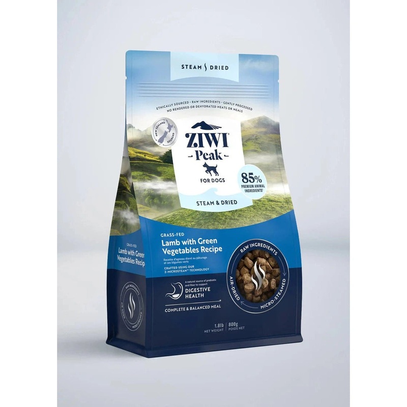 ZIWI PEAK Dog Steam Dried Lamb with Green Vegetables Recipe