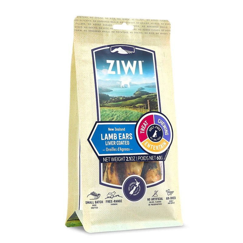 ZIWI PEAK Lamb Ears Liver Coated Dog Treats 60g