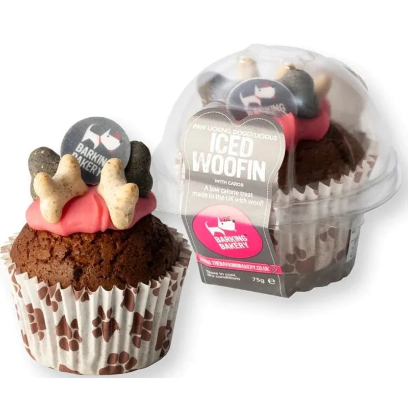 BARKING BAKERY Vanilla Woofin with Pink Frosting