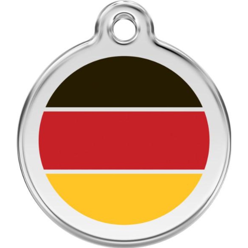 Red Dingo Enamel Dog & Cat ID Tags German Flag