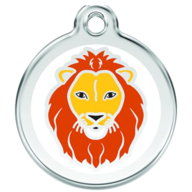 Red Dingo Enamel Dog & Cat ID Tags Lion