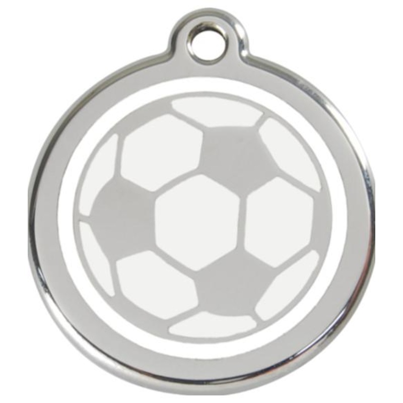 Red Dingo Enamel Dog & Cat ID Tags Soccer Ball