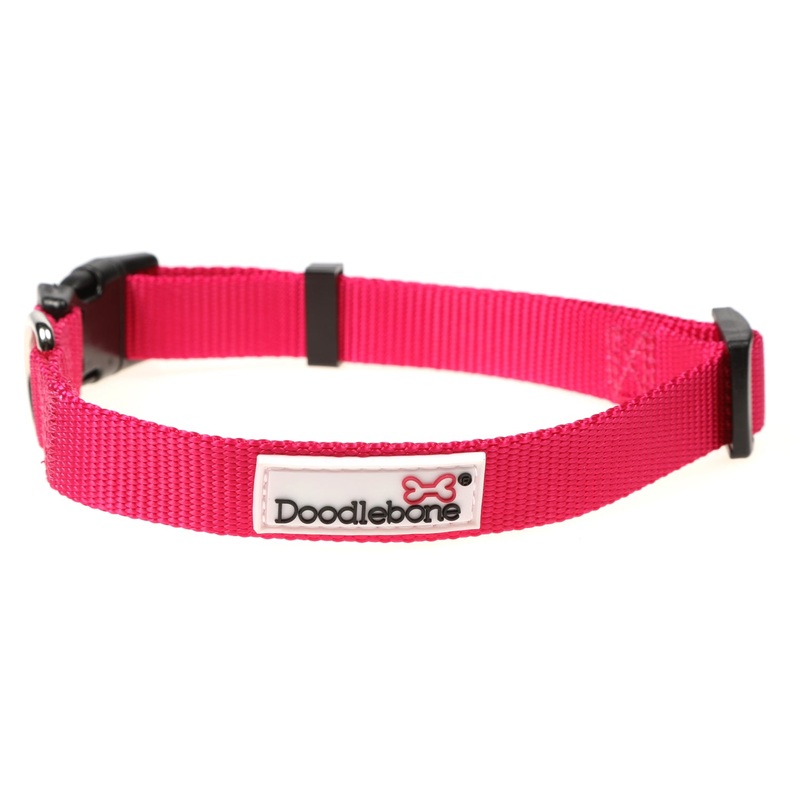 Doodlebone Originals Dog Collar Fuchsia 3 Sizes