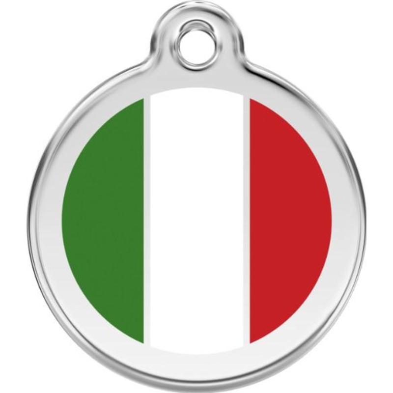 Red Dingo Enamel Dog & Cat ID Tags Italian Flag