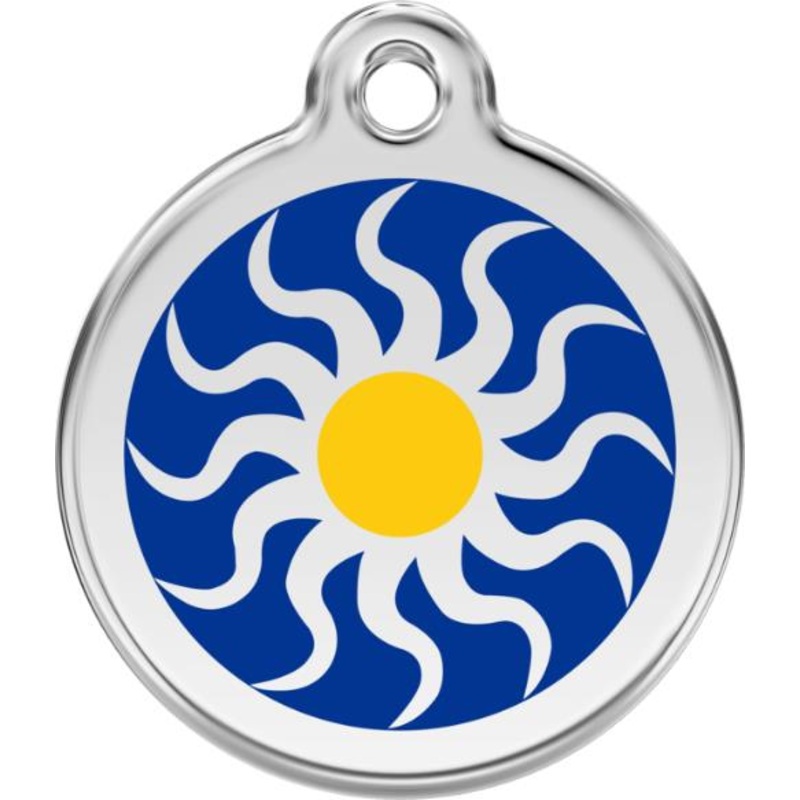 Red Dingo Enamel Dog & Cat ID Tags Tribal Sun