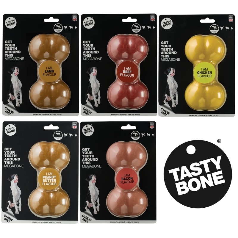 TastyBone Super Tough Nylon Dog Chews for MEGA Dogs 5 Flavours