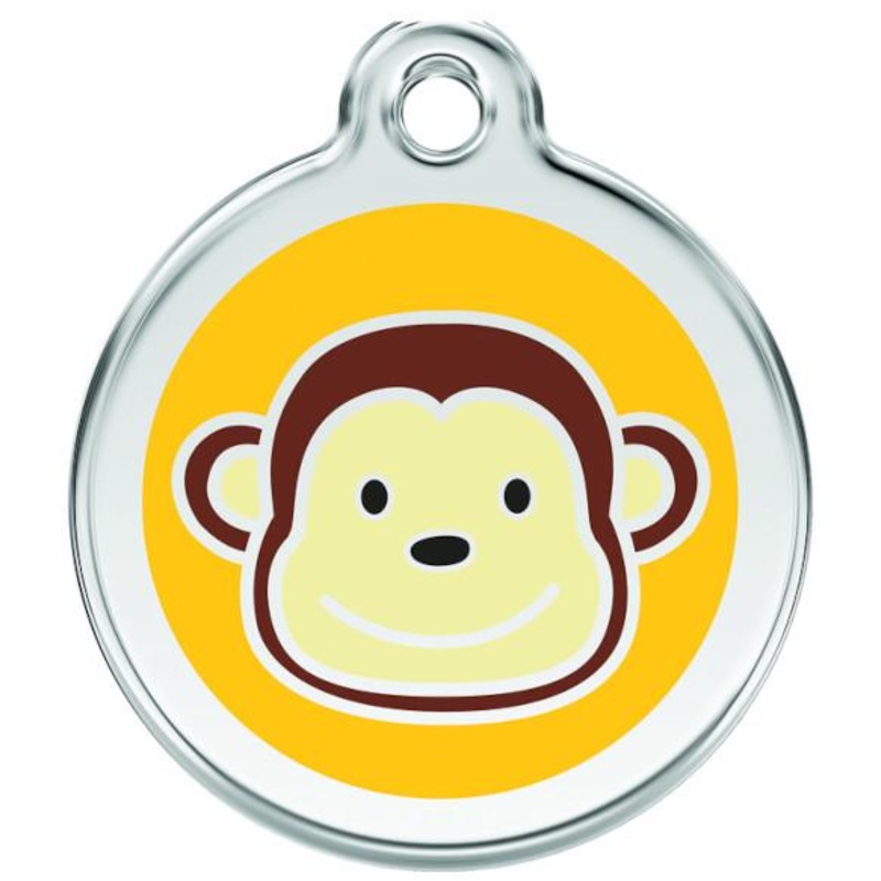 Red Dingo Enamel Dog & Cat ID Tags Monkey