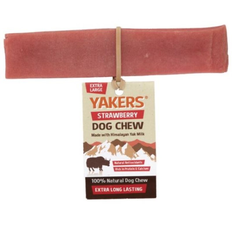 Yakers Natural Himalayan Yak Milk Dog Chew Strawberry Flavour X-Large