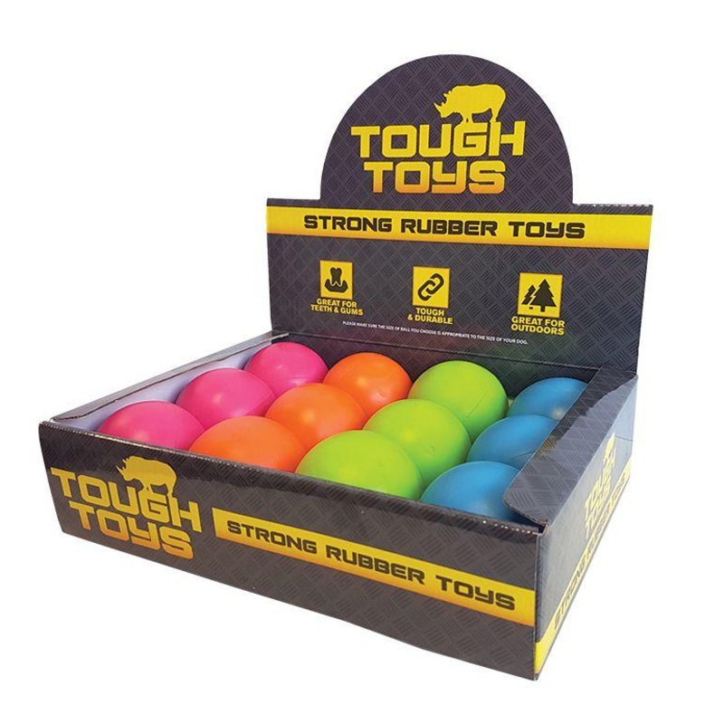 Happy Pet Tough Toys Rubber Ball Dog Toy 4 Sizes