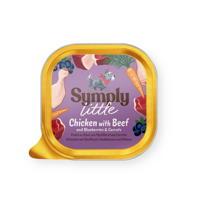 Symply Little Chicken with Beef Dog Tray 100g
